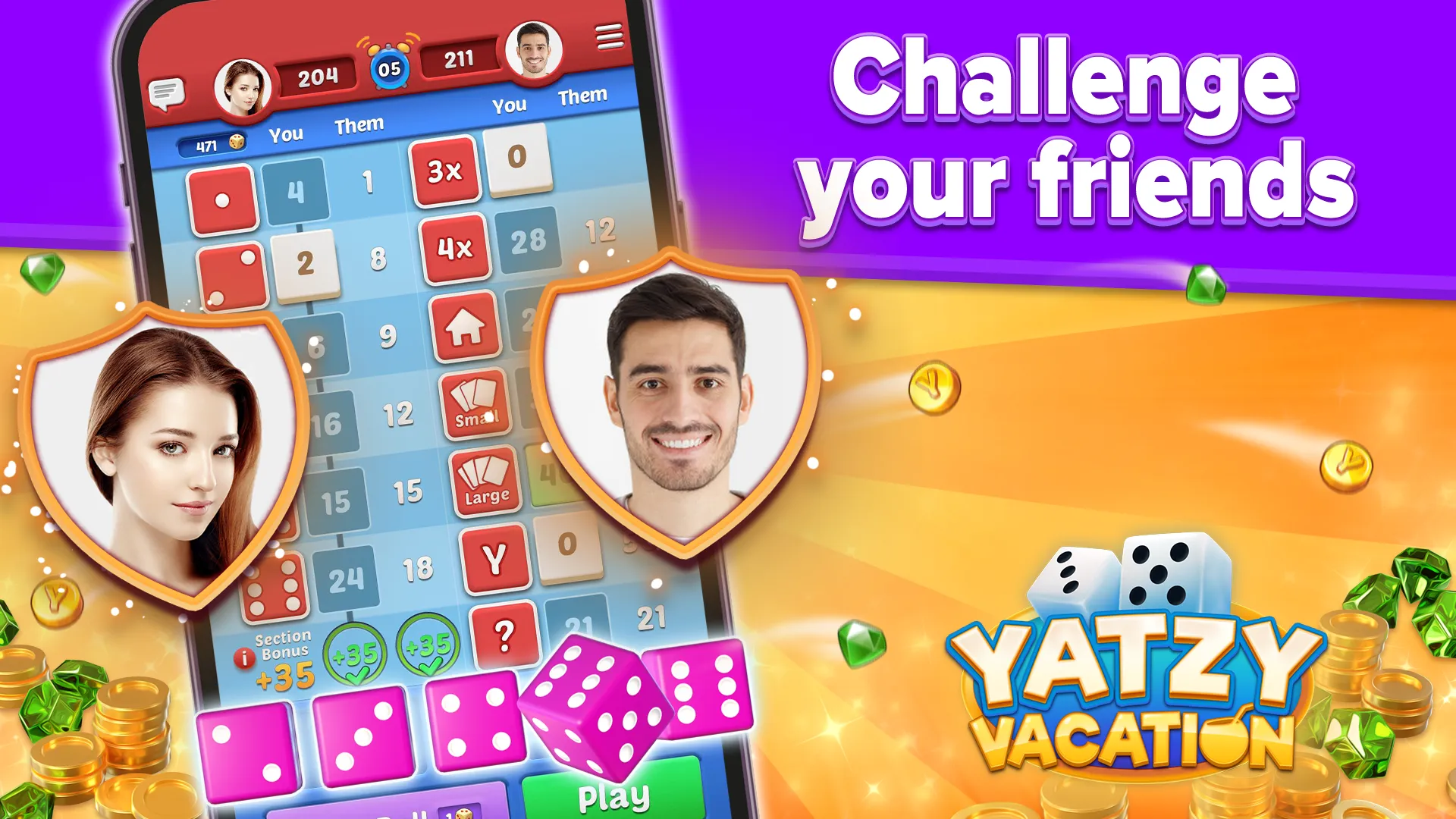 Yatzy Vacation dice game | Indus Appstore | Screenshot