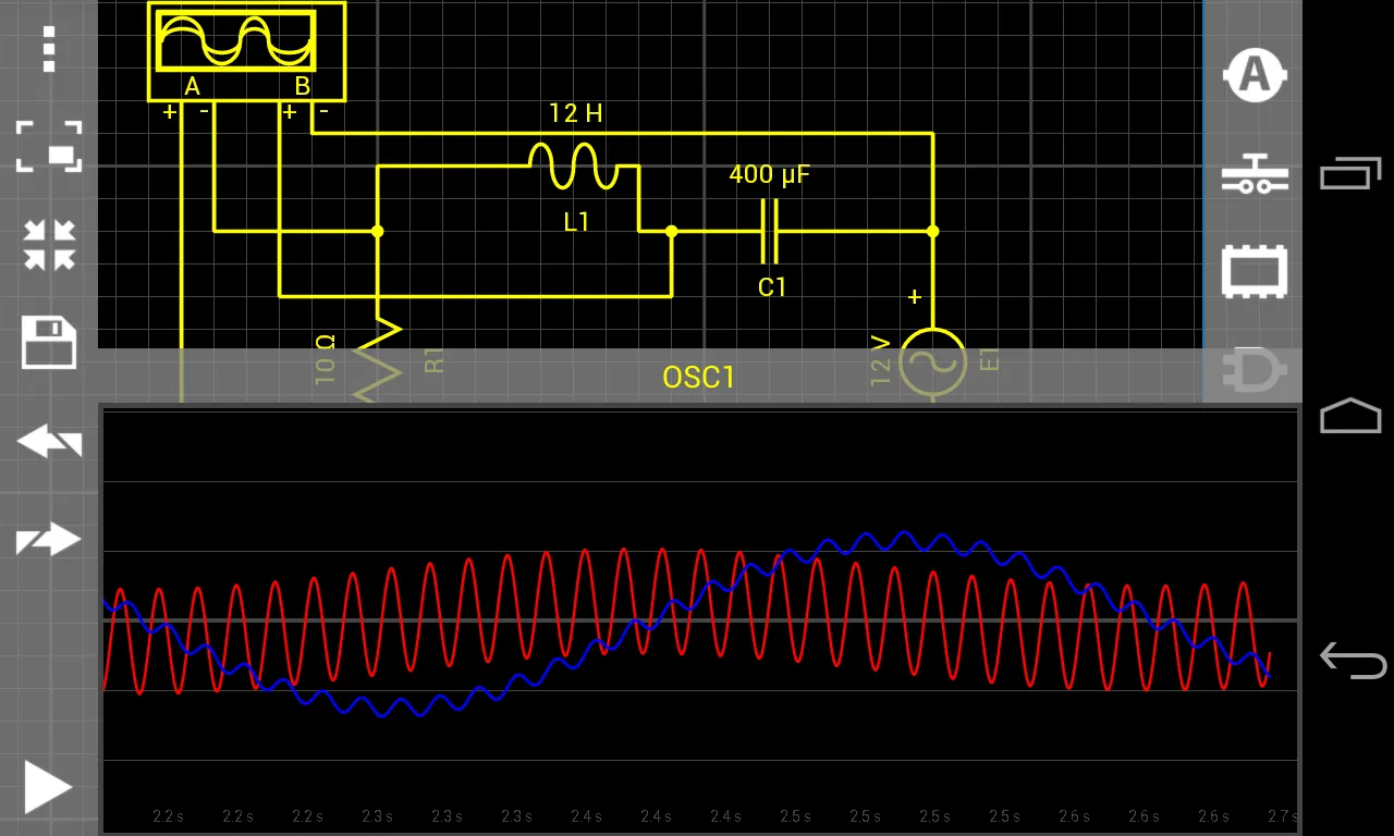 Droid Tesla Circuit Simulator | Indus Appstore | Screenshot