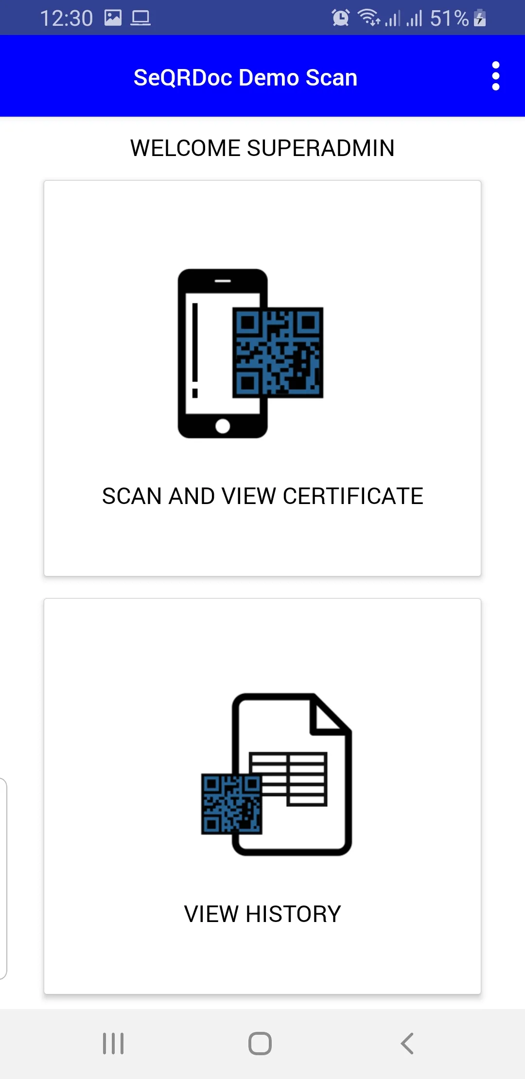 SeQRDoc Demo Scan | Indus Appstore | Screenshot