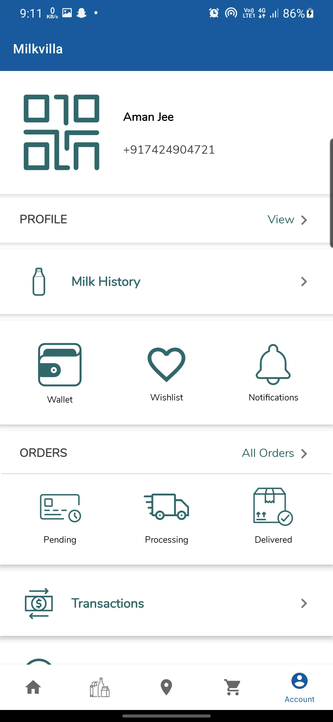 Milkvilla: Raw & fresh Milk | Indus Appstore | Screenshot