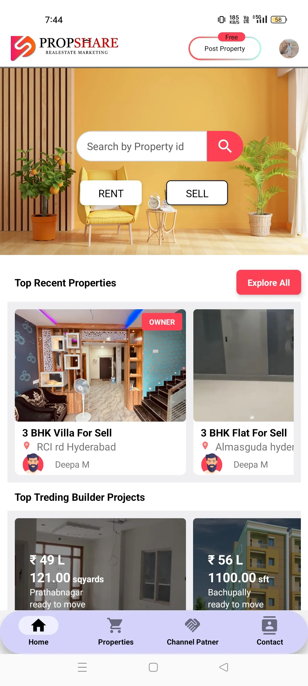 Propshare -Buy,Rent,Sell Flats | Indus Appstore | Screenshot