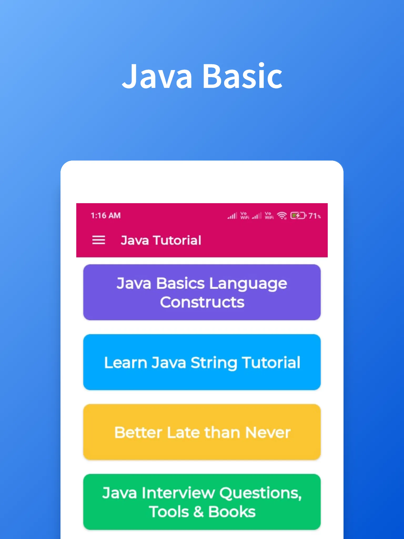 Java Tutorial | Indus Appstore | Screenshot