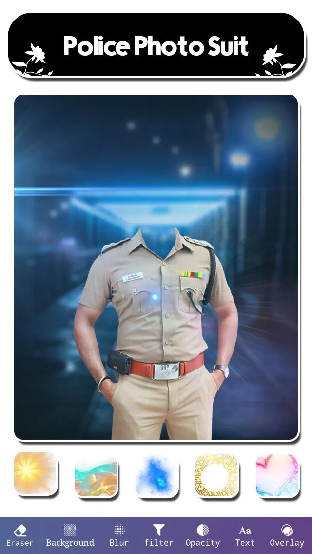 Men Police Photo Suit | Indus Appstore | Screenshot