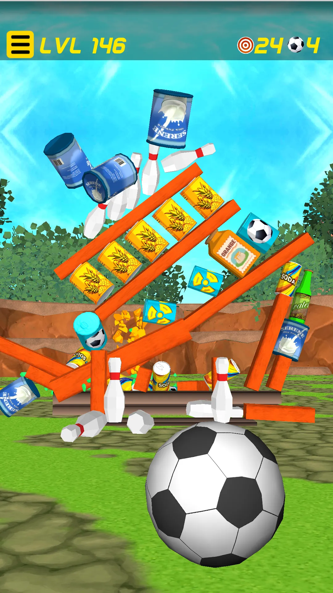 Soccer Knockdown: Ball & Cans | Indus Appstore | Screenshot