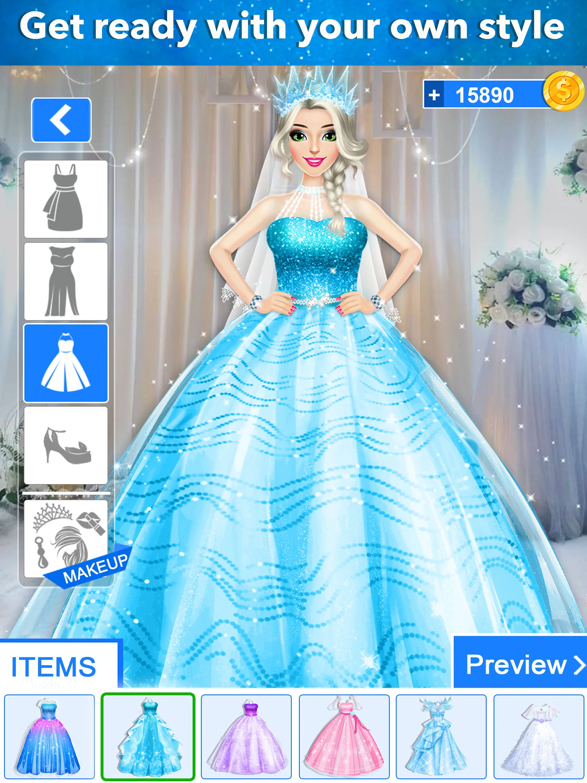 Ice Princess Wedding Dress Up | Indus Appstore | Screenshot