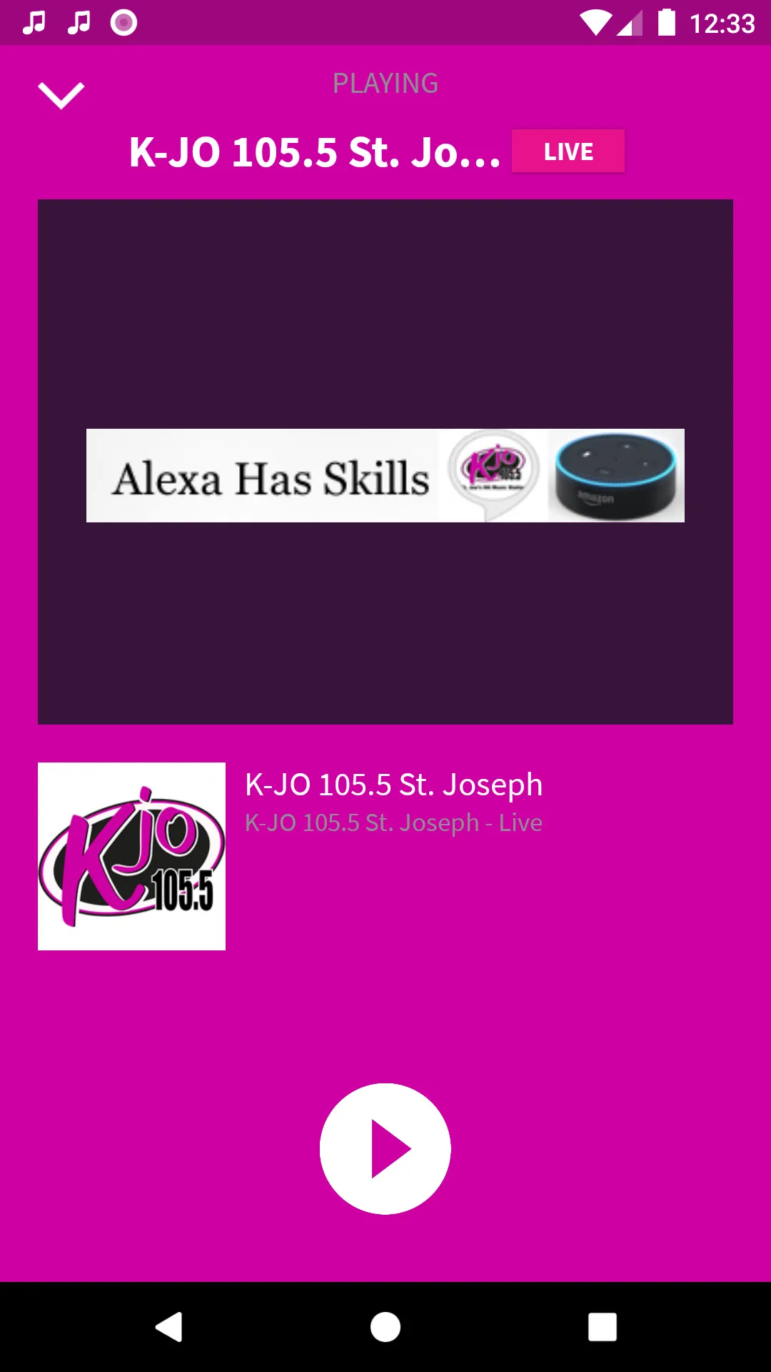 K-JO 105.5 St. Joseph | Indus Appstore | Screenshot