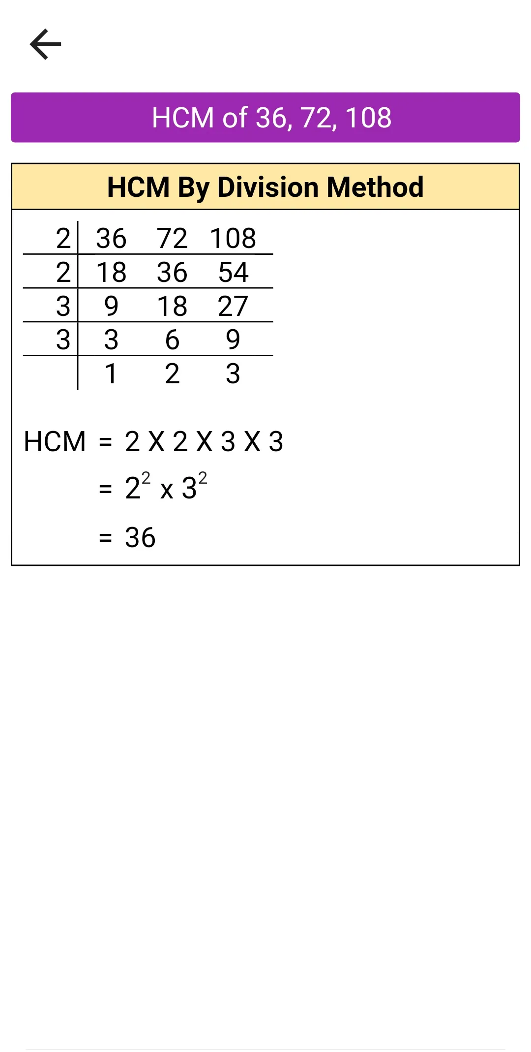 Prime Factorization, LCM & HCM | Indus Appstore | Screenshot