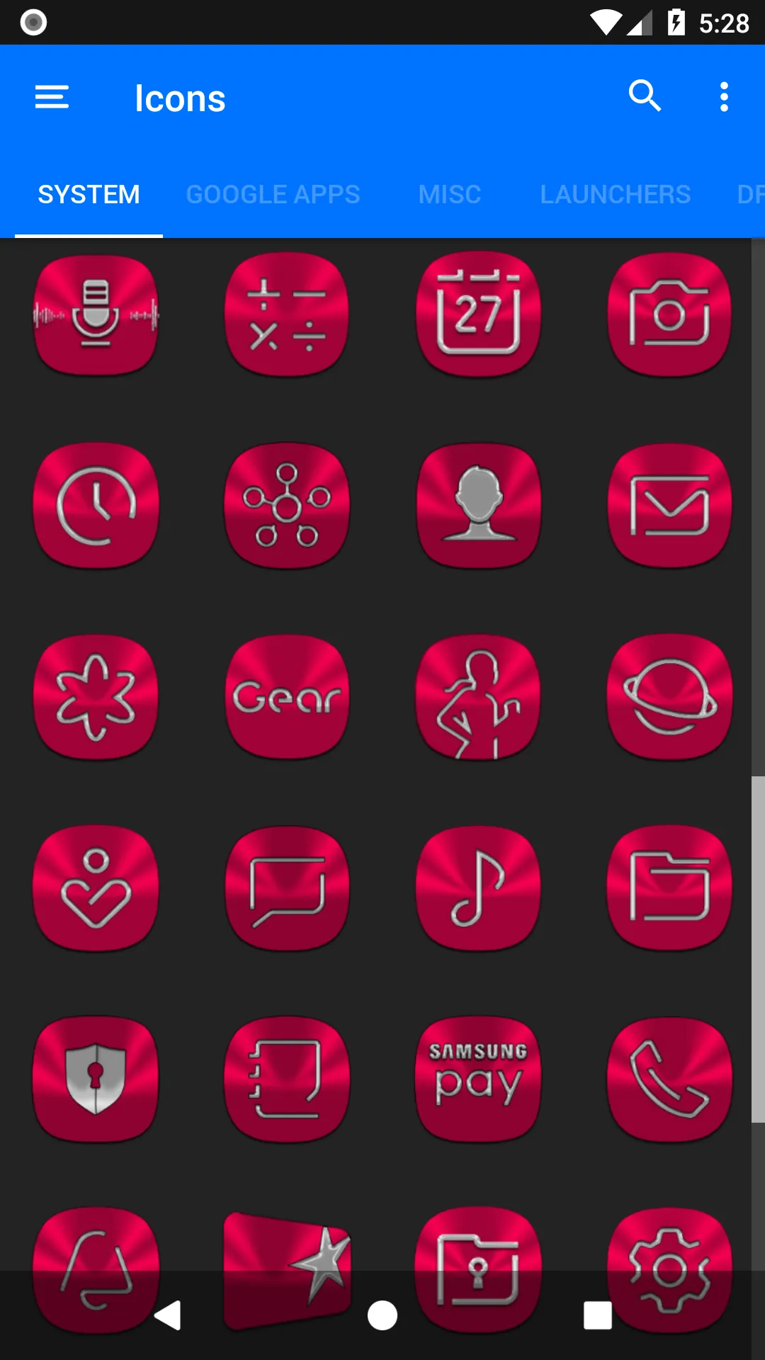 Crimson Icon Pack | Indus Appstore | Screenshot