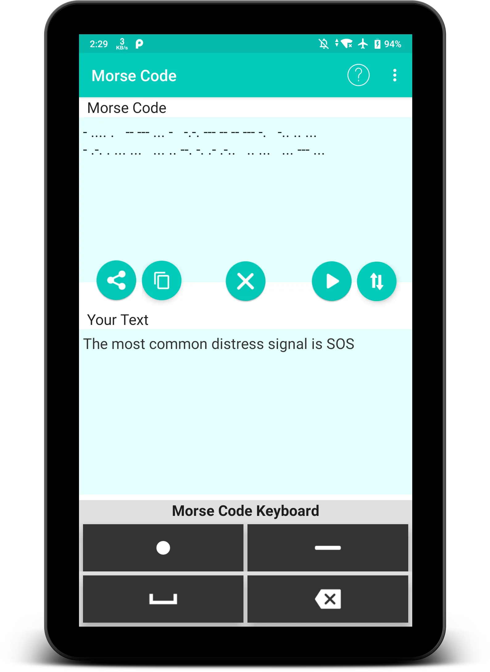 Morse Code | Indus Appstore | Screenshot