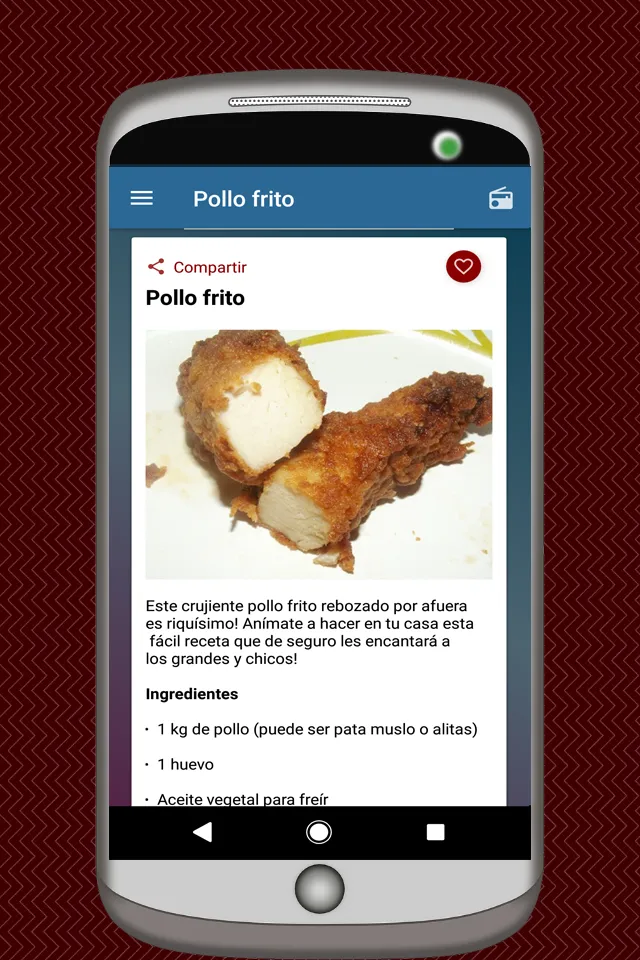 Recetas de Pollo Asado y Frito | Indus Appstore | Screenshot