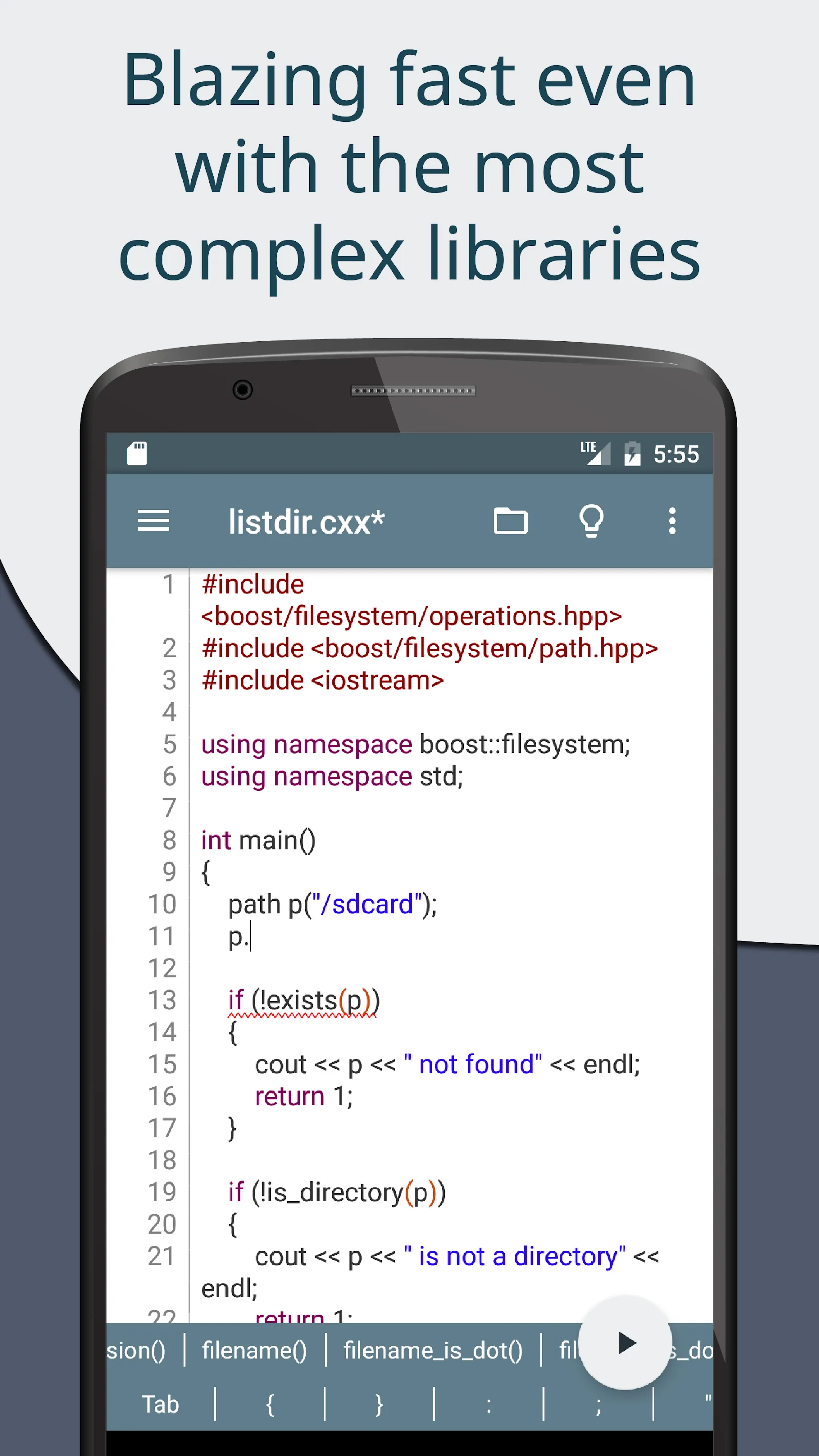 Cxxdroid - C/C++ compiler IDE | Indus Appstore | Screenshot
