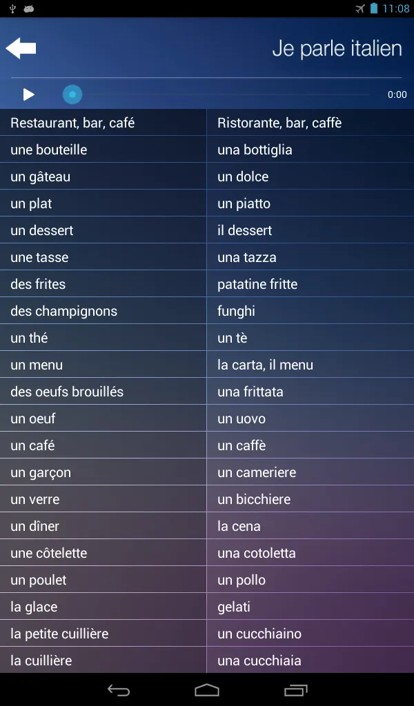 Je Parle ITALIEN - Audio Cours | Indus Appstore | Screenshot