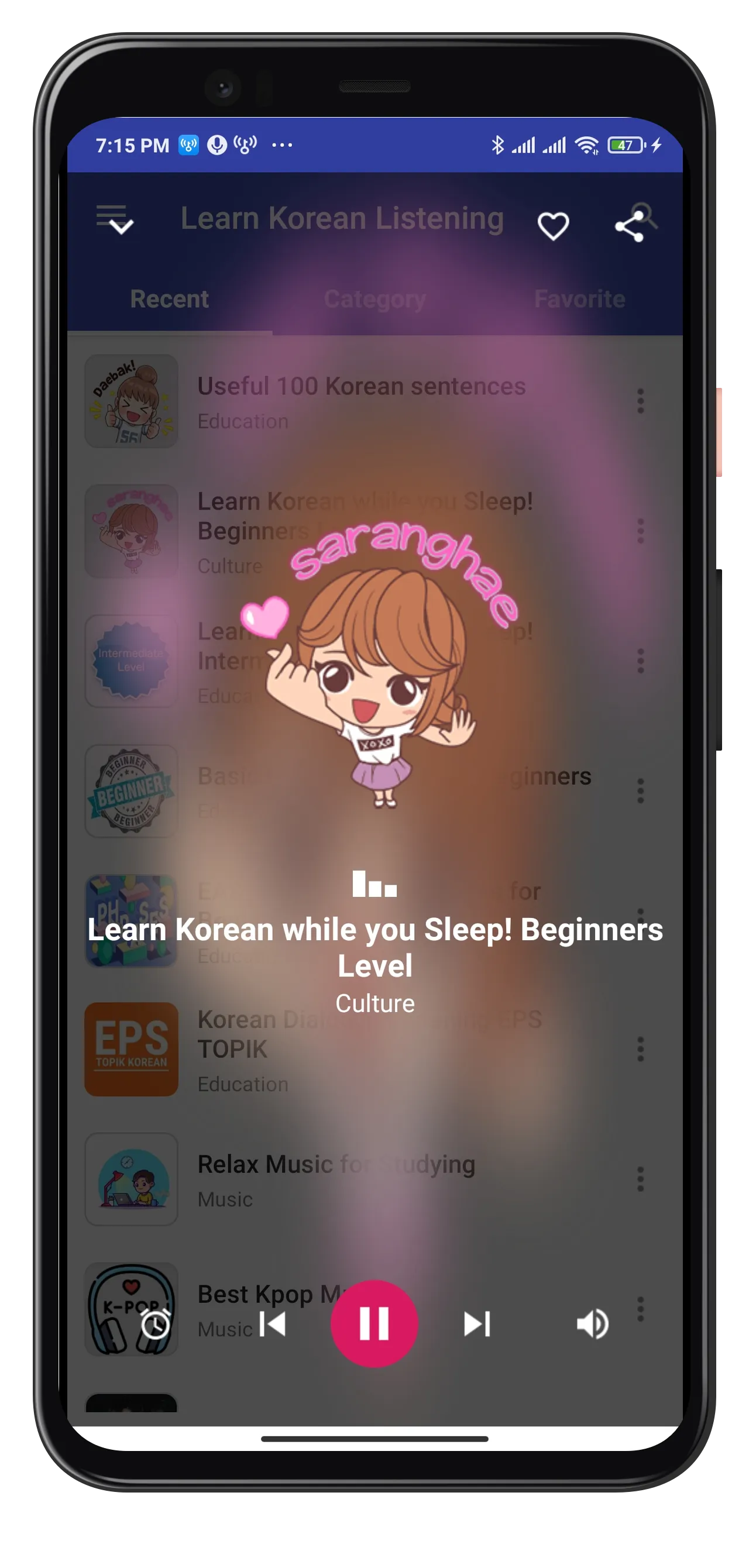 Learn Korean Listening | Indus Appstore | Screenshot