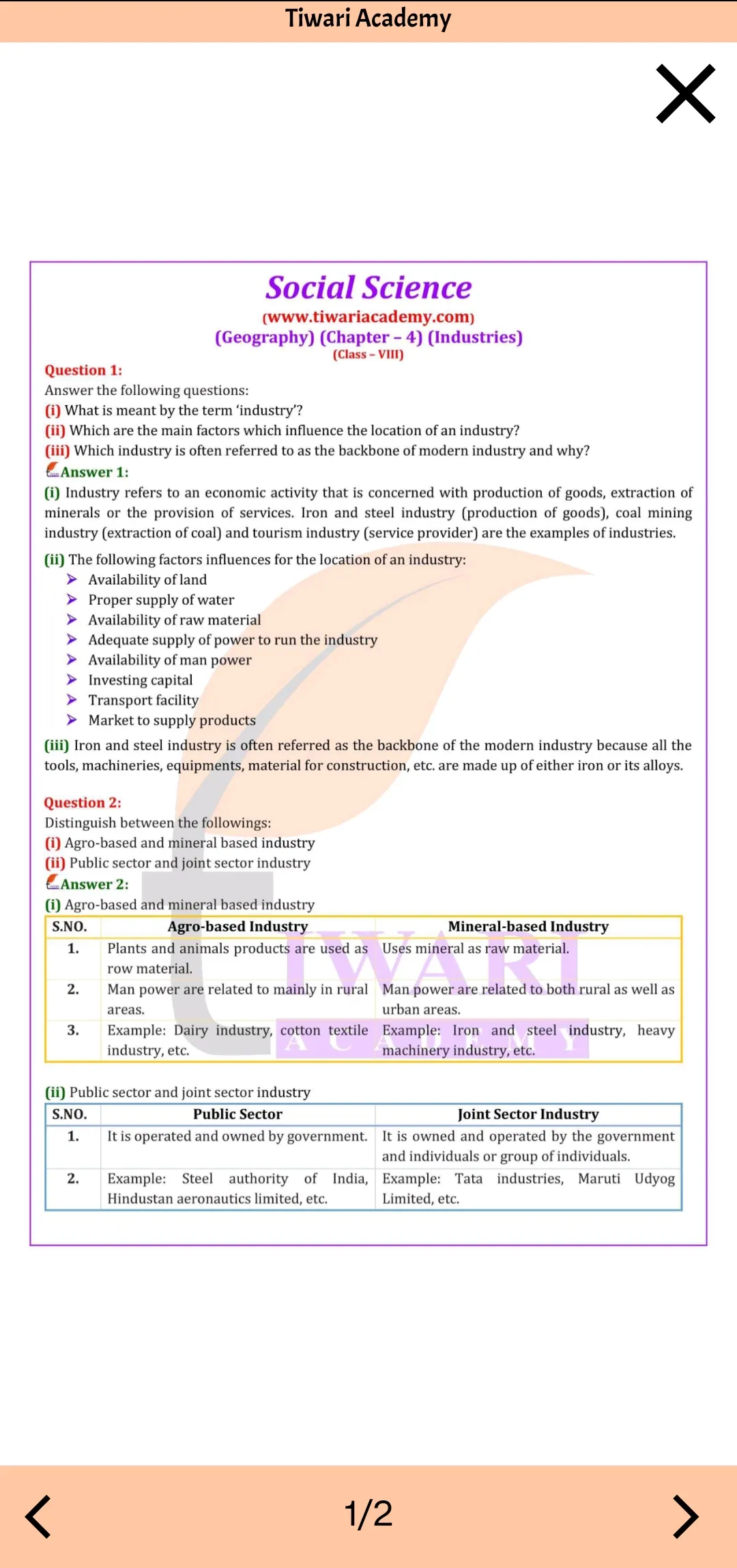 Class 8 Social Science 2023-24 | Indus Appstore | Screenshot