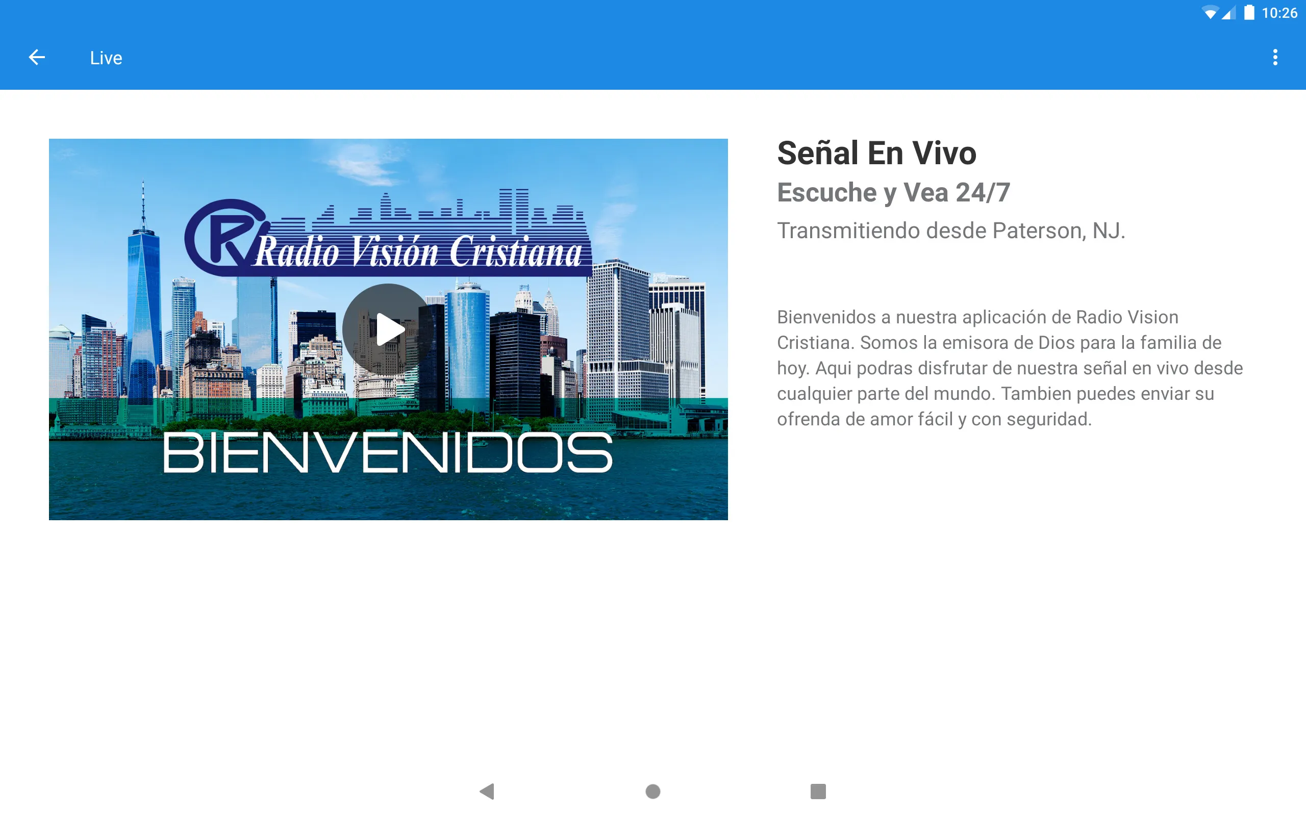 Radio Vision Cristiana | Indus Appstore | Screenshot