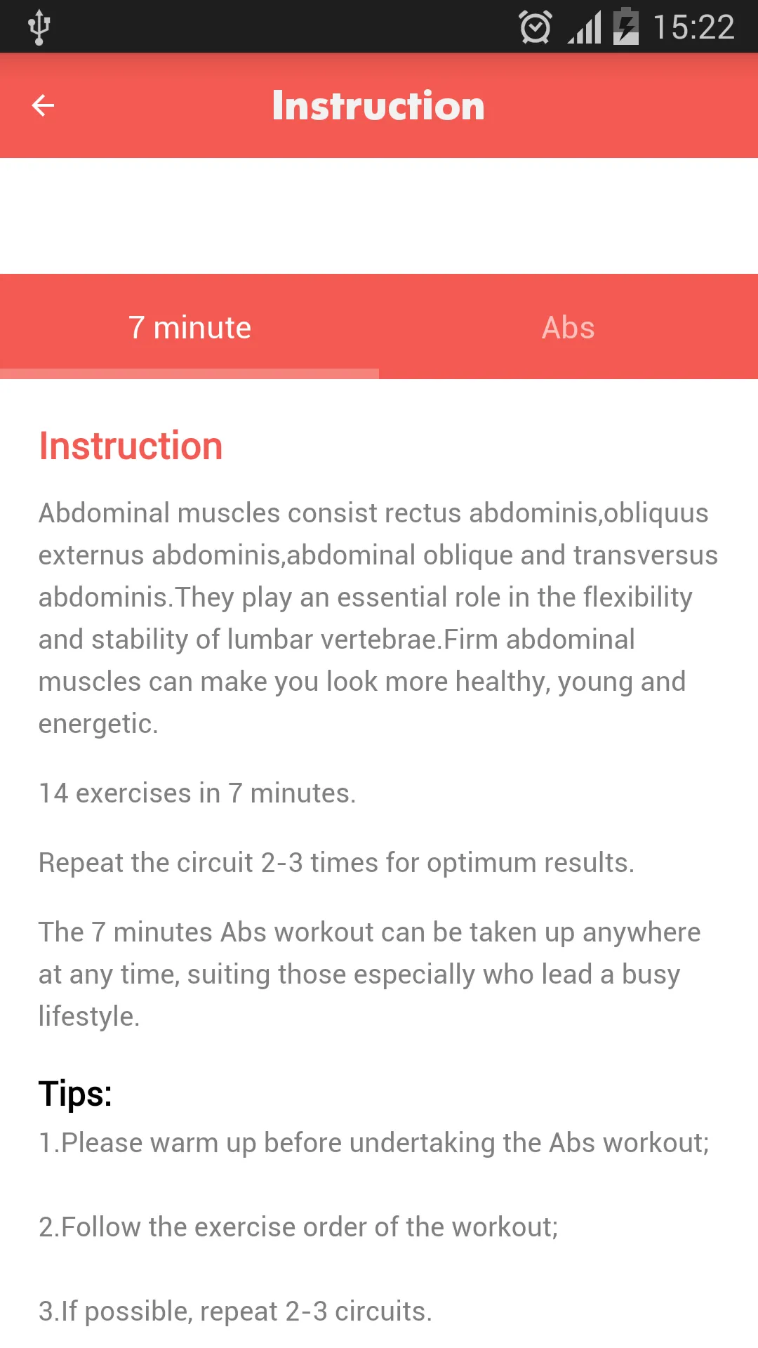 Abs workout 7 minutes | Indus Appstore | Screenshot