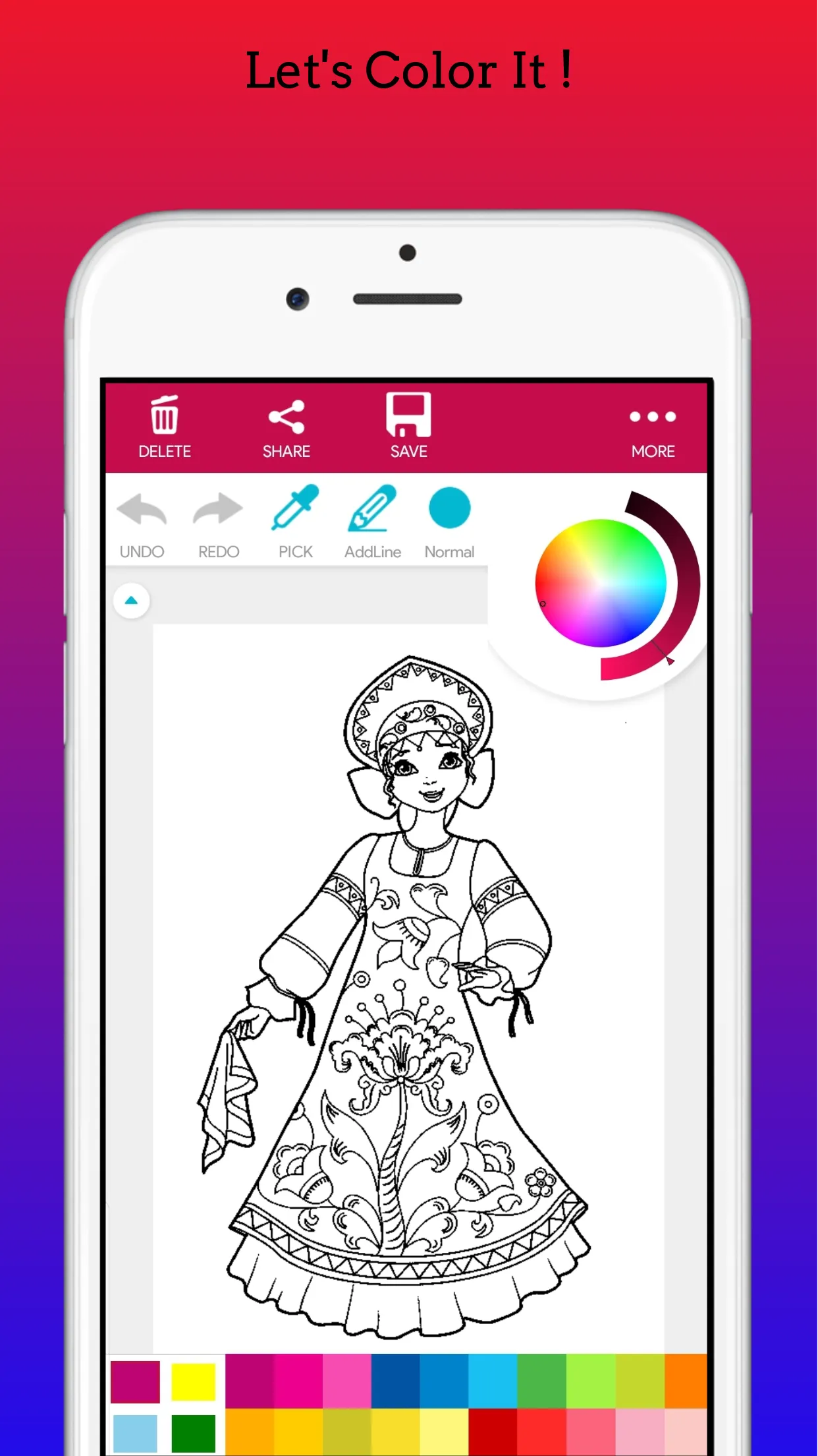 Fashion Dress Coloring Book | Indus Appstore | Screenshot