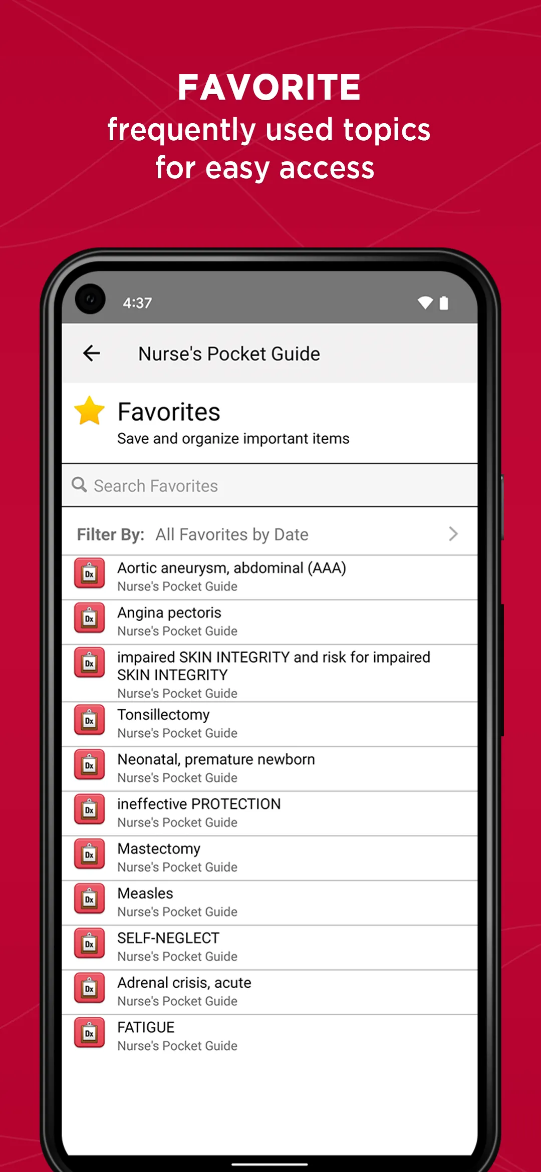 Nurse's Pocket Guide Diagnosis | Indus Appstore | Screenshot