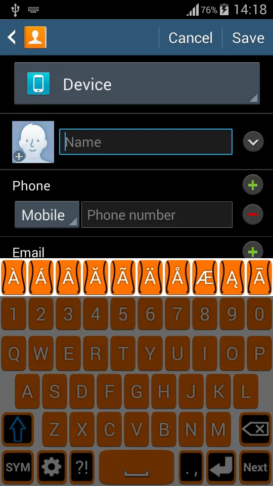 Orange Keyboard | Indus Appstore | Screenshot