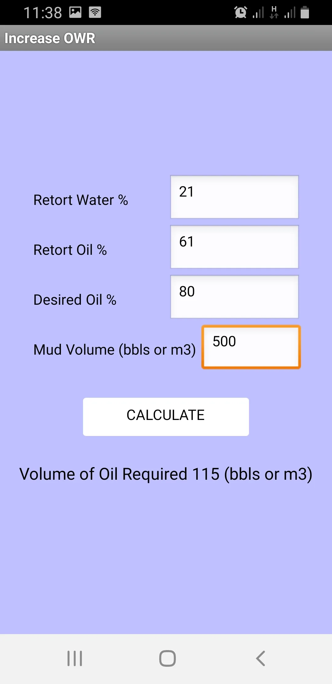 Mud Engineering Calculator | Indus Appstore | Screenshot