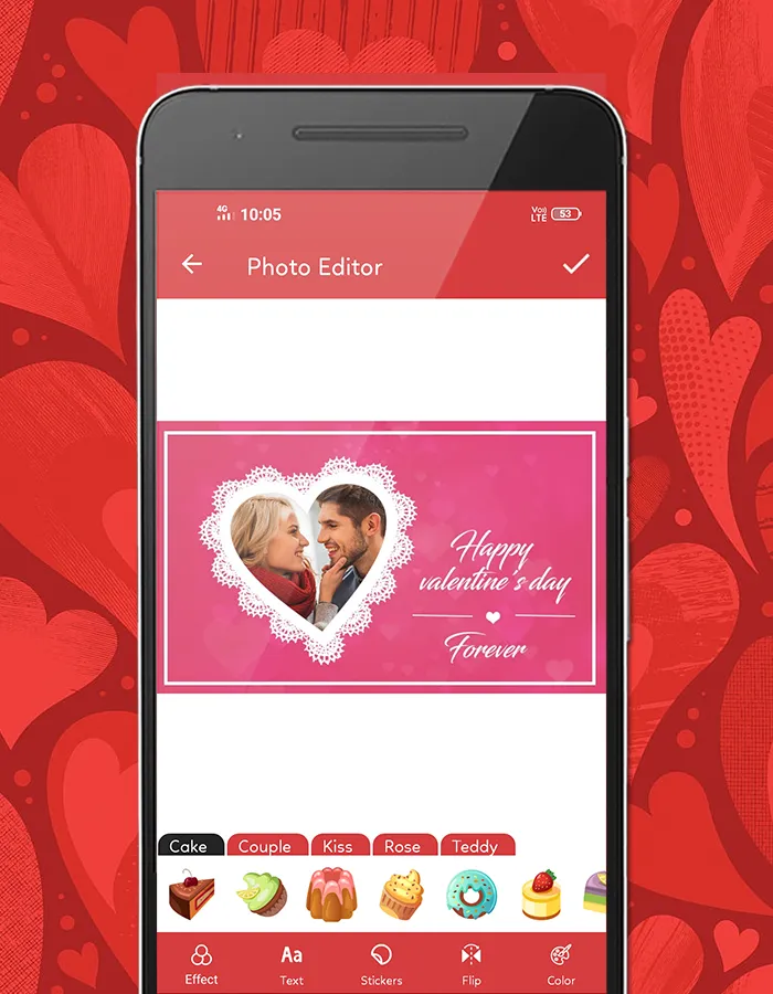 Valentine Day Photo Frame | Indus Appstore | Screenshot