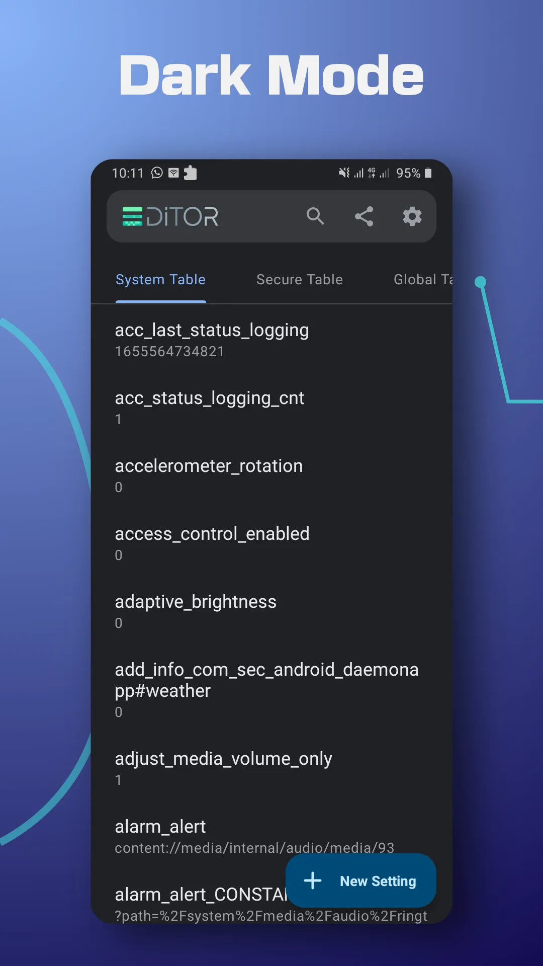 SetEdit: Settings Editor | Indus Appstore | Screenshot