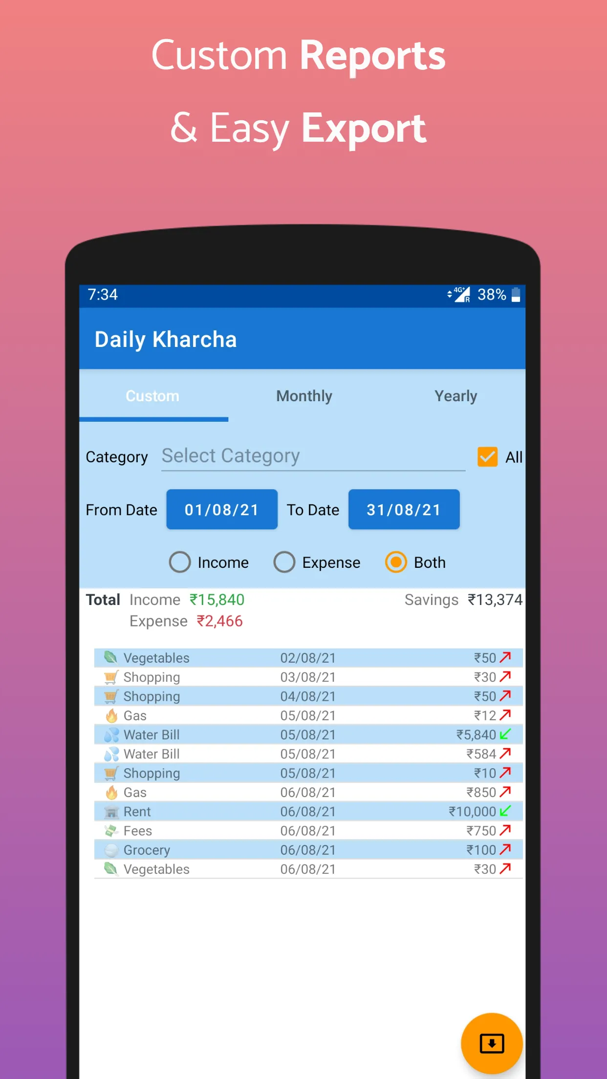 Daily Kharcha: Expense Tracker | Indus Appstore | Screenshot