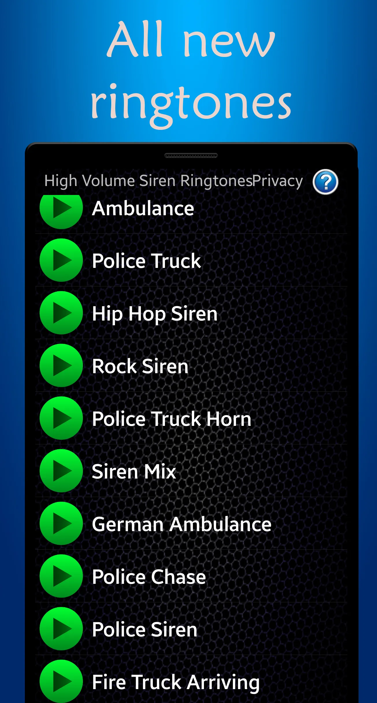 High Volume Siren Ringtones | Indus Appstore | Screenshot