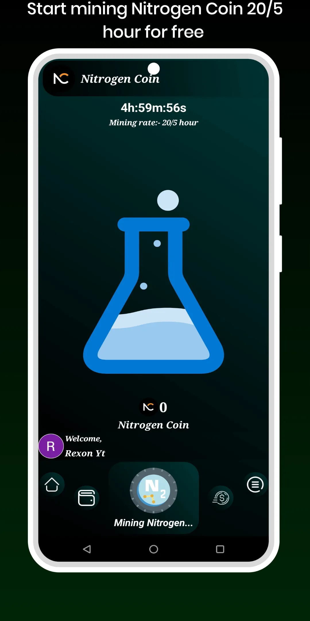 Nitrogen Coin: Modern mining | Indus Appstore | Screenshot