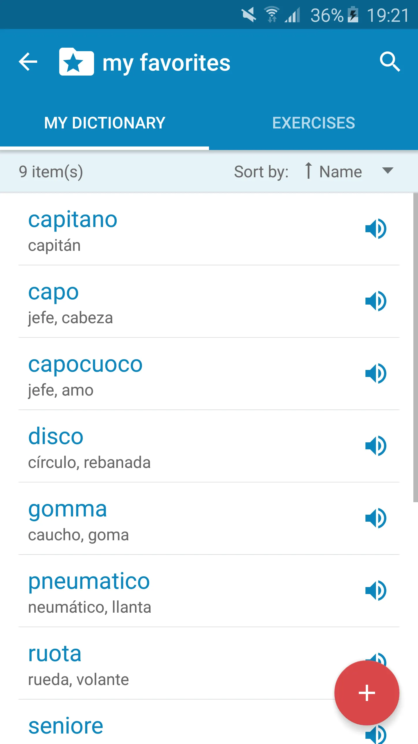 Italian-Spanish Dictionary | Indus Appstore | Screenshot