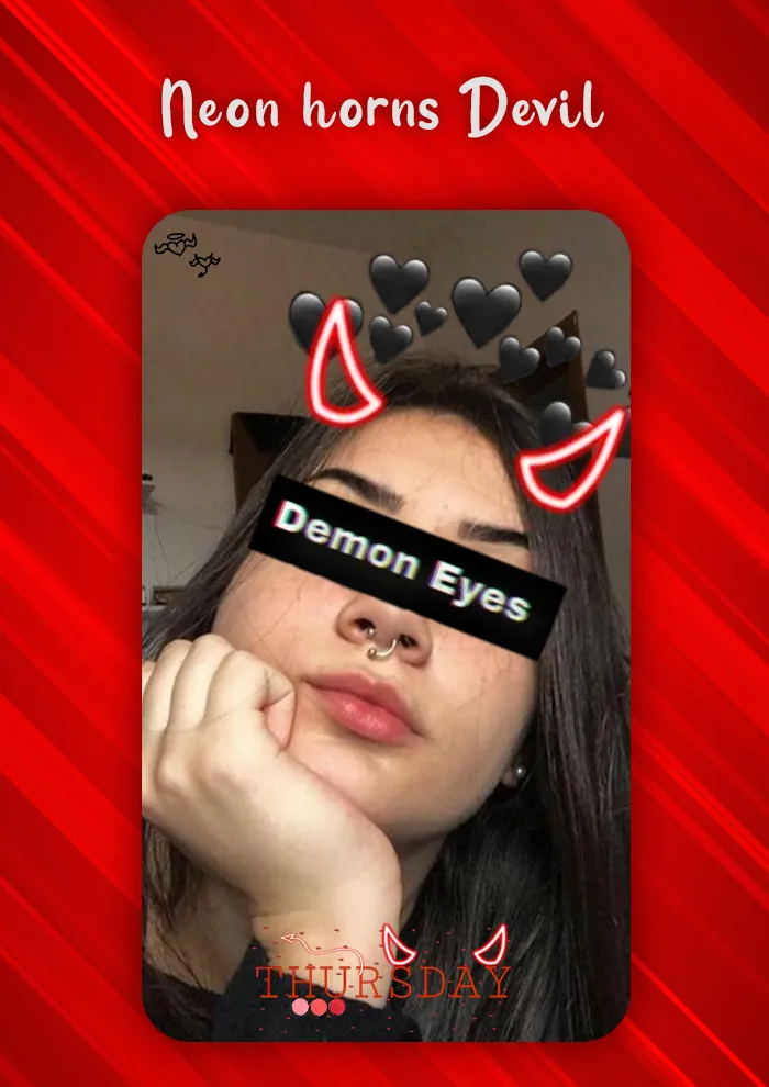 Neon Horns Devil Photo Editor | Indus Appstore | Screenshot