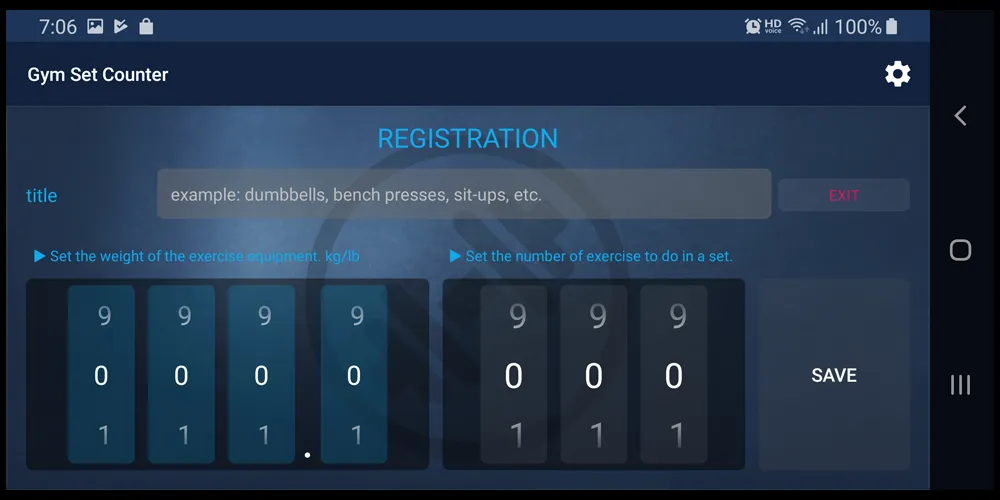 Gym Sets Counter | Indus Appstore | Screenshot