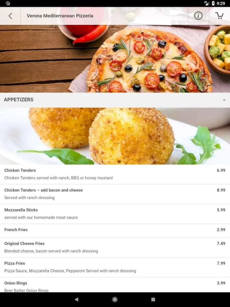 Verona Mediterranean Pizzeria | Indus Appstore | Screenshot