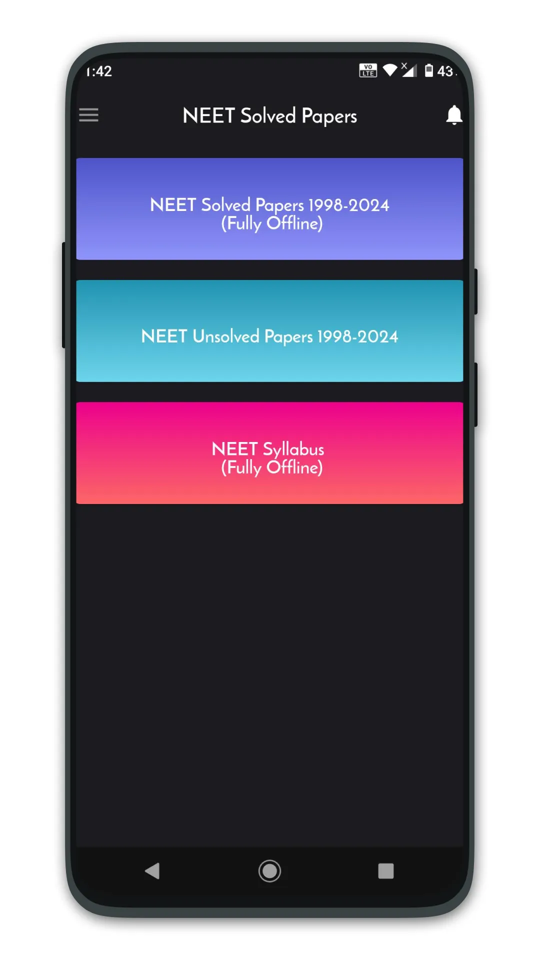 NEET Solved Papers Offline | Indus Appstore | Screenshot