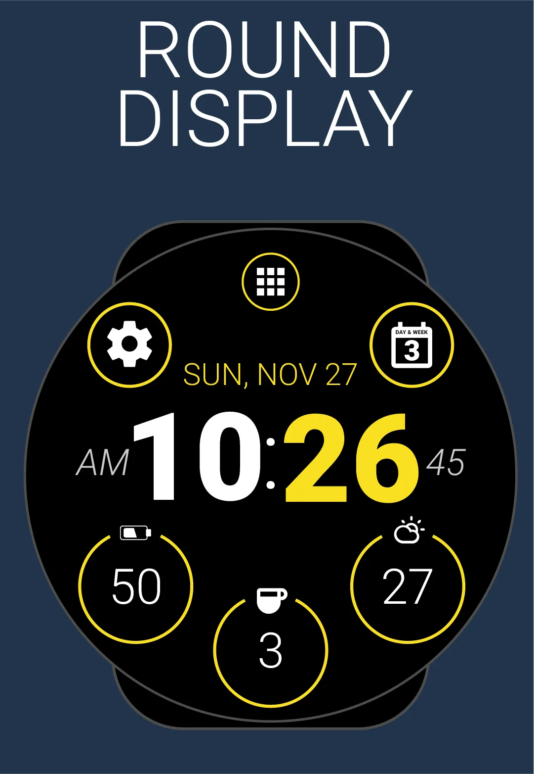 Minimal Watch Face by HuskyDEV | Indus Appstore | Screenshot