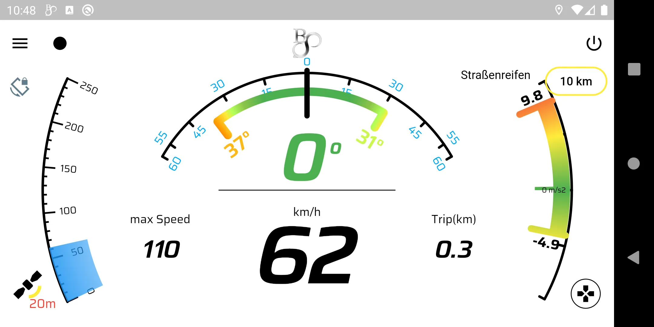 BikeSensor motorbike dashboard | Indus Appstore | Screenshot