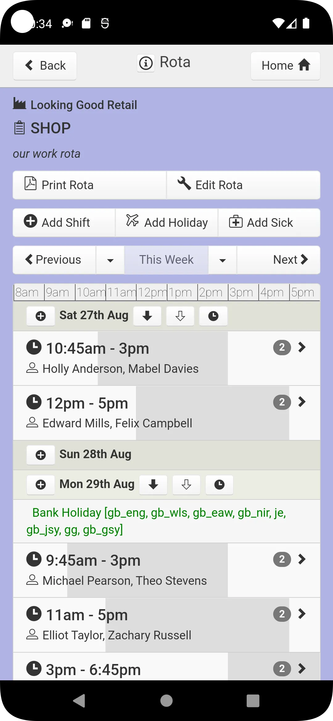 Rotaville - Work Rota App | Indus Appstore | Screenshot