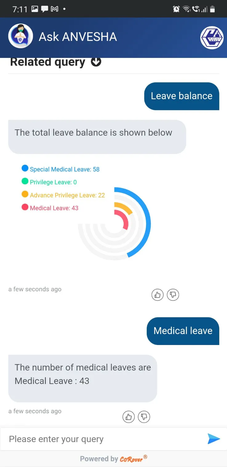 AskANVESHA - GRSE HR ChatBot p | Indus Appstore | Screenshot