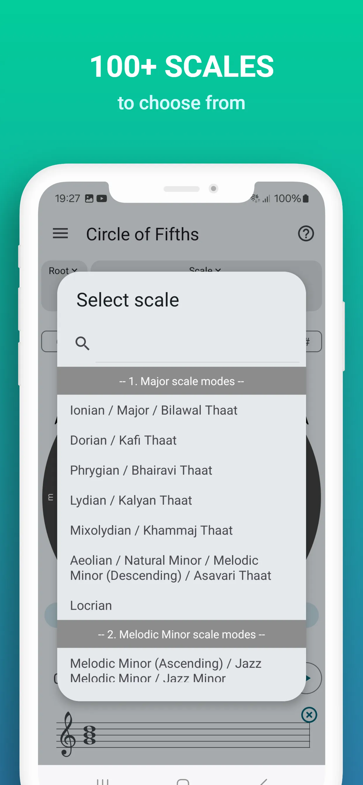 Circle of Fifths of 100+Scales | Indus Appstore | Screenshot