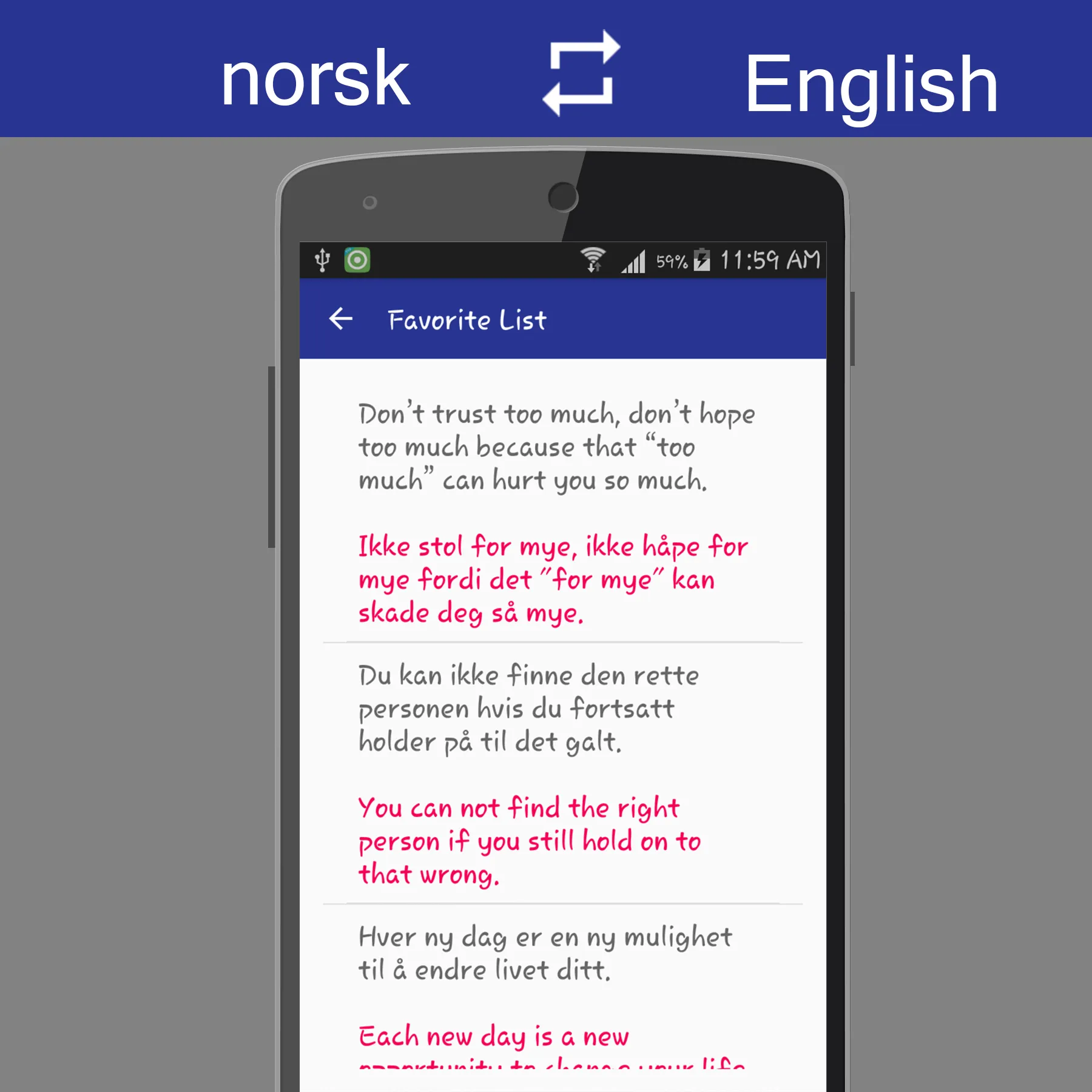 Norwegian English Translator | Indus Appstore | Screenshot