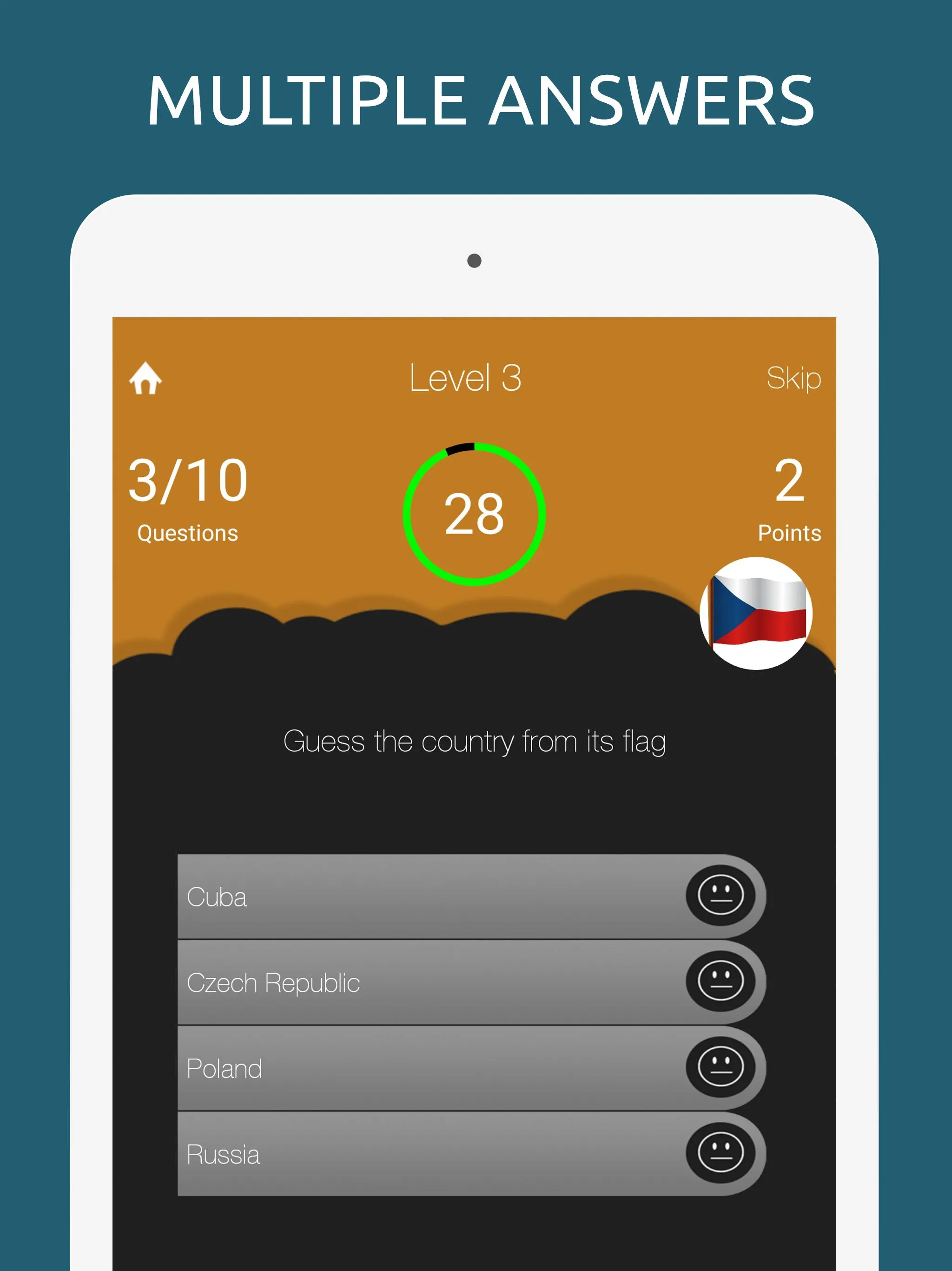 World Country Flags Quiz Test | Indus Appstore | Screenshot