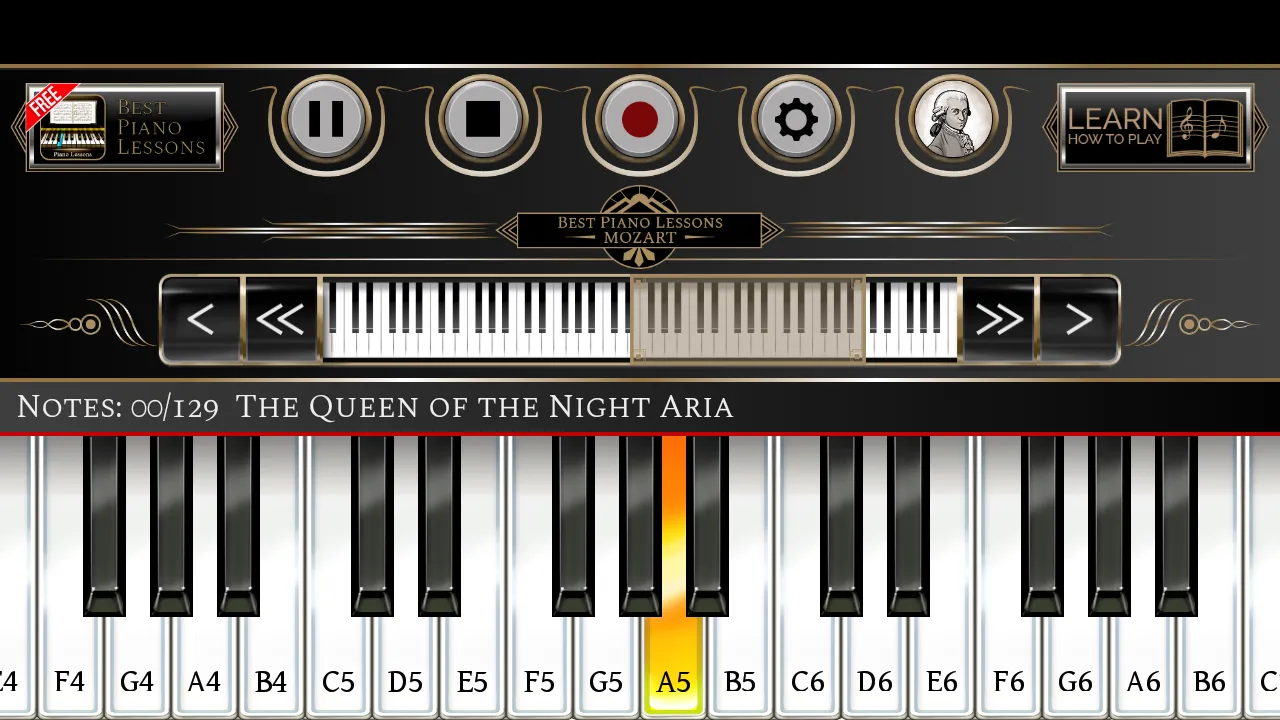 Piano Lessons Mozart | Indus Appstore | Screenshot