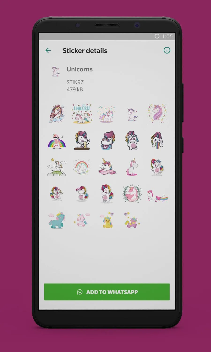 STIKRZ - Unicorn Sticker Pack  | Indus Appstore | Screenshot