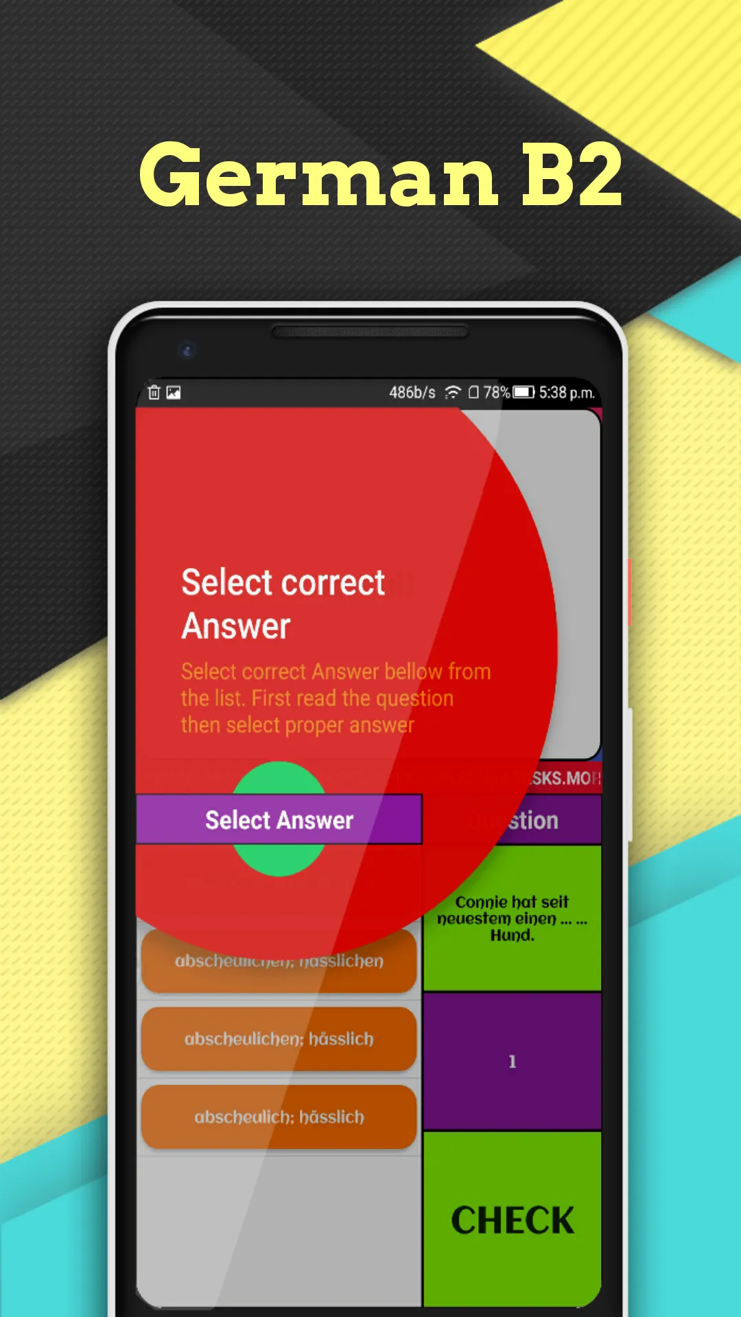 German Complete Grammar Test | Indus Appstore | Screenshot