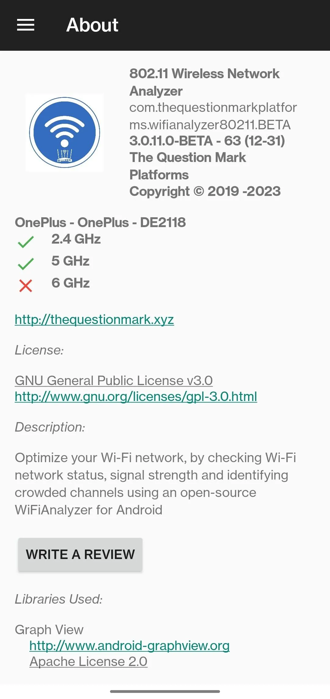 802.11WirelessNetwork Analyzer | Indus Appstore | Screenshot