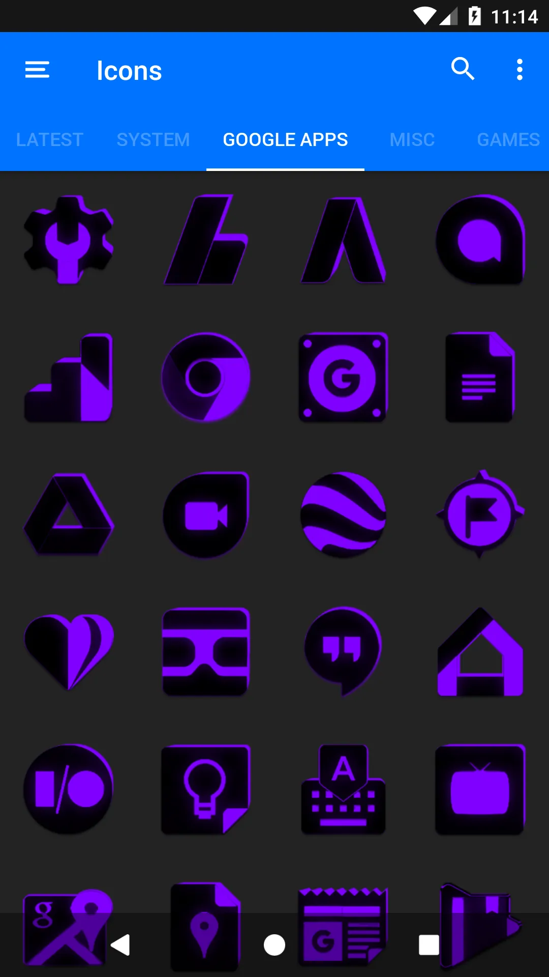 Flat Black and Purple IconPack | Indus Appstore | Screenshot