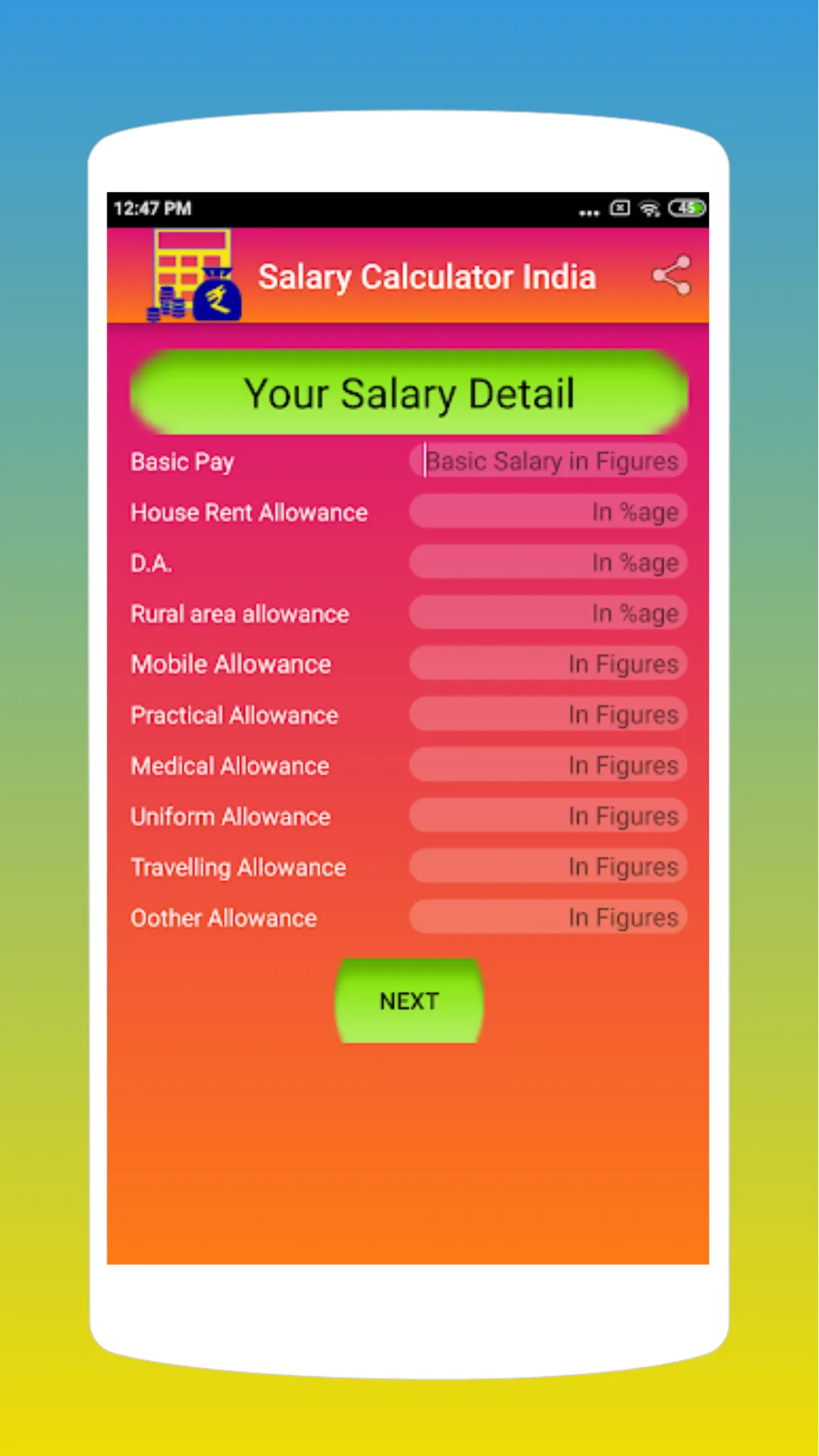 Salary Calculator India | Indus Appstore | Screenshot