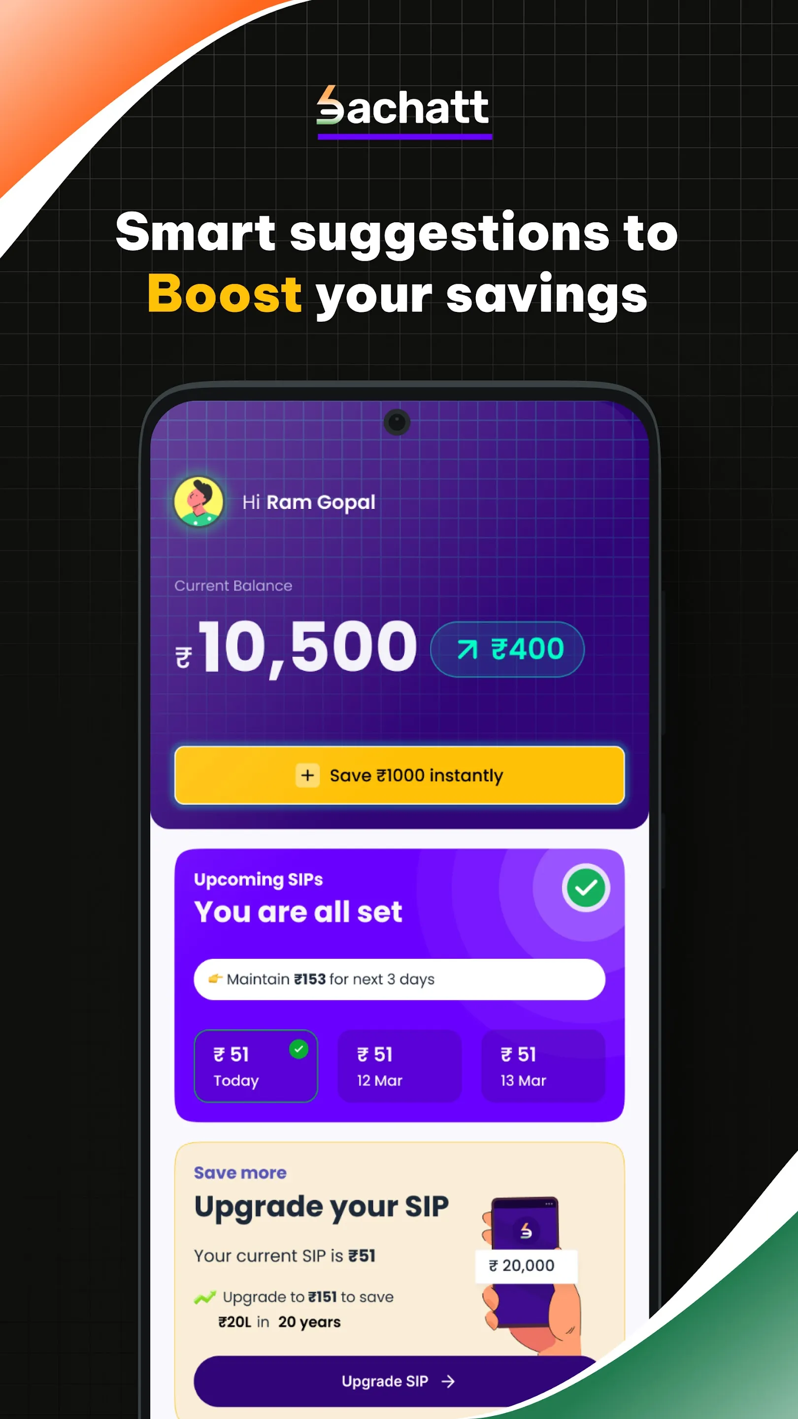 Bachatt: Daily UPI Saving & FD | Indus Appstore | Screenshot