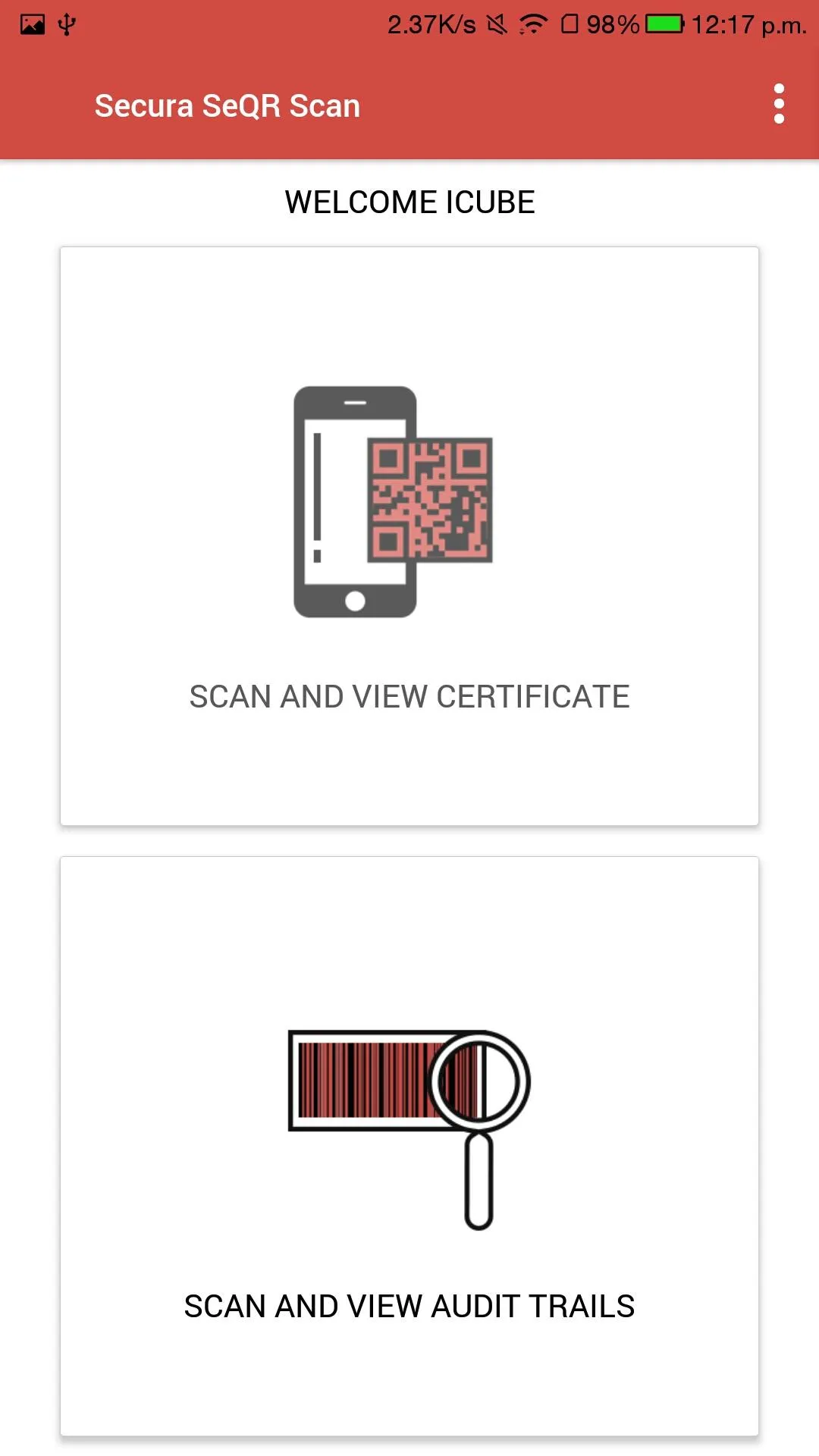 SECURA SeQR Scan | Indus Appstore | Screenshot