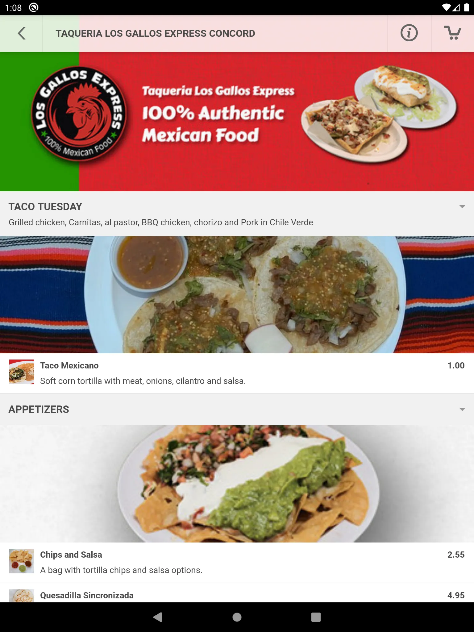 Taqueria Los Gallos Express | Indus Appstore | Screenshot